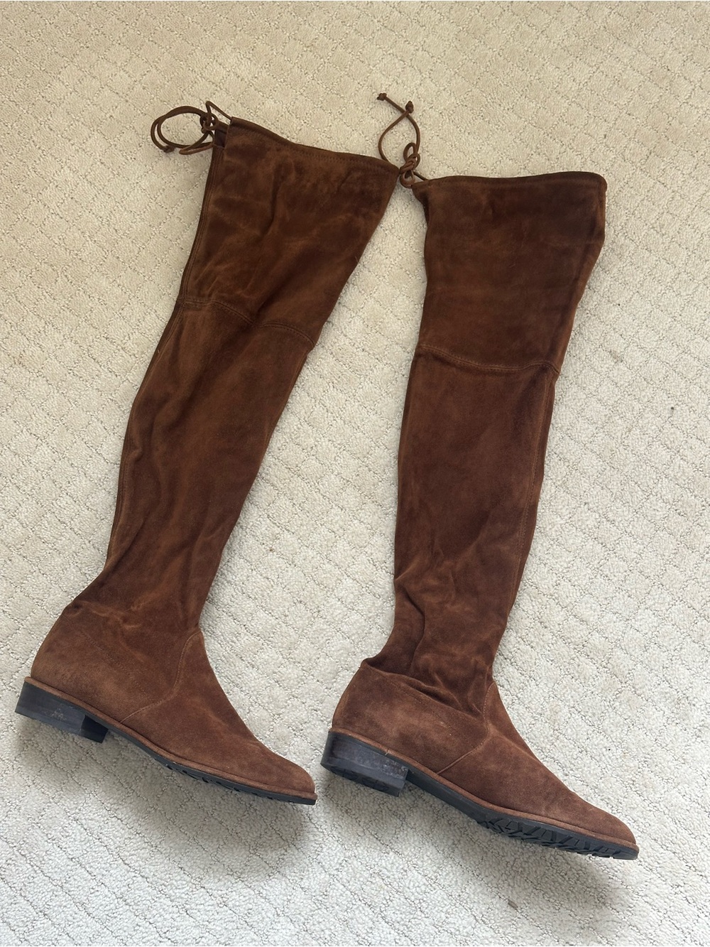 Stuart Weitzman Over-the-Knee Suede Boots - Brown